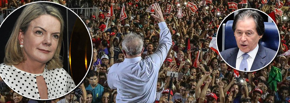 Gleisi nega carta enviada por Lula em apoio a Eunício: fake news