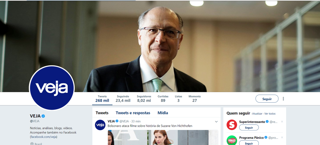 Veja assume que seu candidato é Alckmin