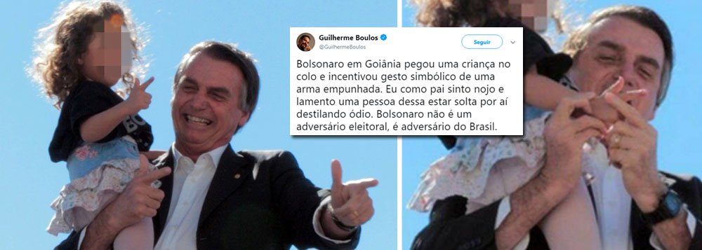 Presidenciáveis criticam gesto de arma feito por Bolsonaro com criança