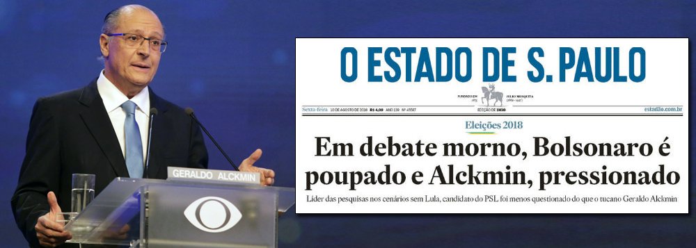 Tijolaço: ‘Estadão’ não esconde ‘dor de cotovelo’ por mau desempenho de Alckmin
