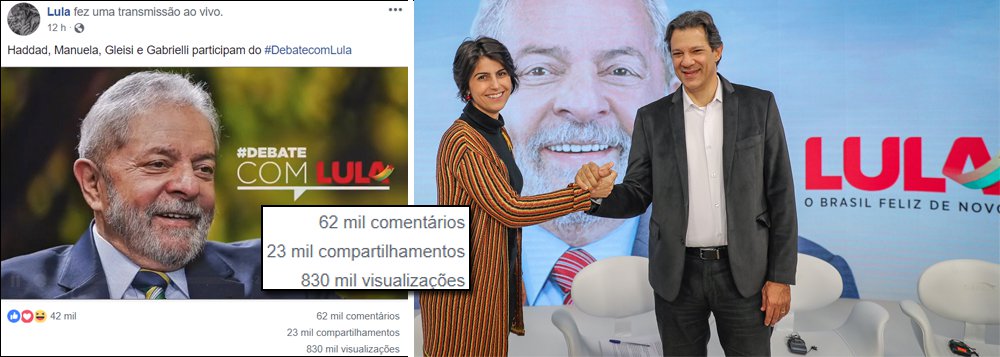Debate de Lula na internet viralizou: primeiros números indicam audiência de mais de um milhão
