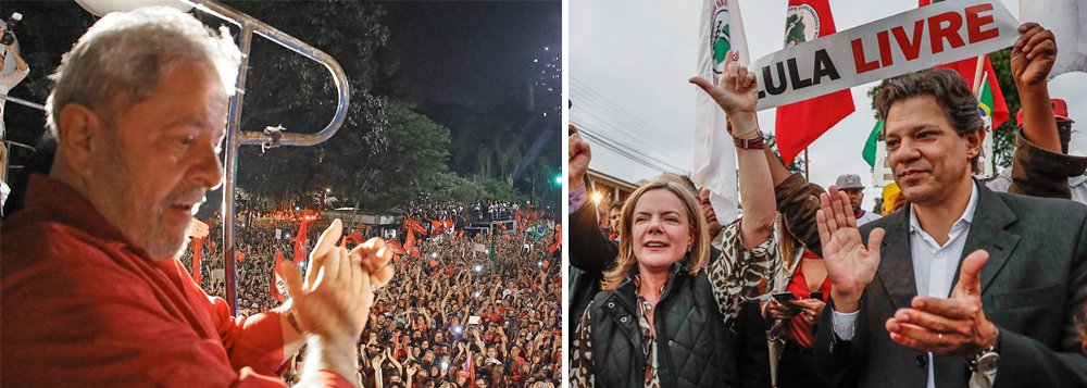 Gleisi e Haddad vão para Curitiba definir com Lula quem será seu vice