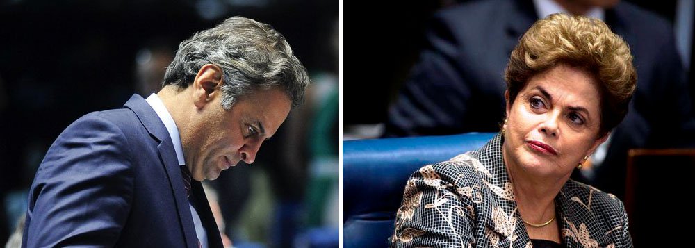 Líder do golpe, Aécio desiste do Senado para não enfrentar Dilma