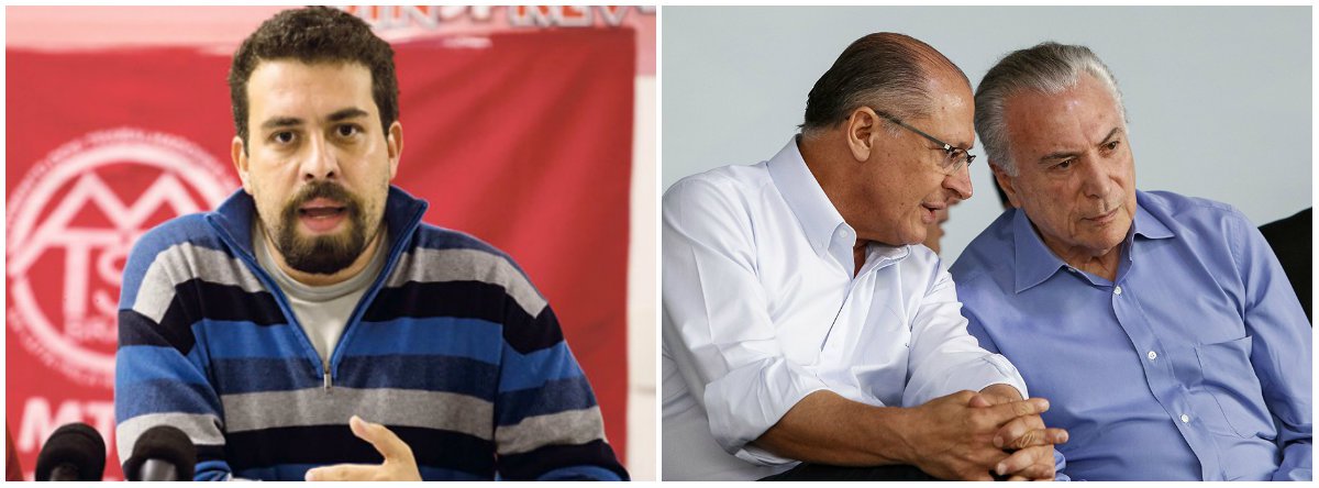 Boulos: eles não têm coragem para assumir que Alckmin é Temer