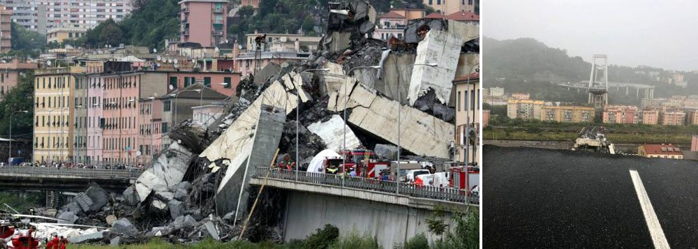 Governo italiano exige respostas após queda de ponte em Gênova