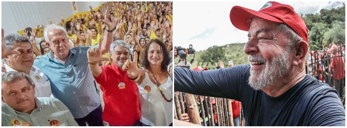 Pró-golpe, Jarbas aparece em foto pedindo Lula Livre