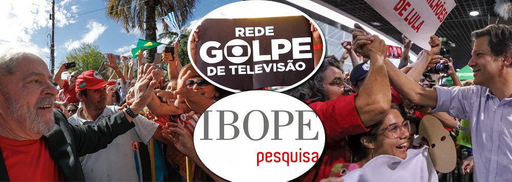 Globo-Ibope esconderam: potencial de voto em Haddad foi de 27% para 39% em duas semanas 