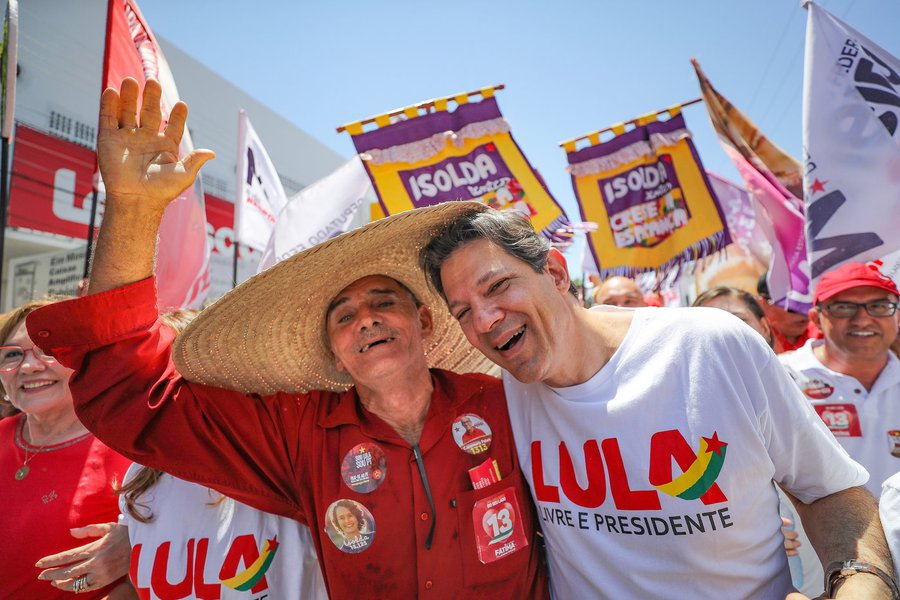 Haddad: solto, Lula liquida eleição no 1º turno
