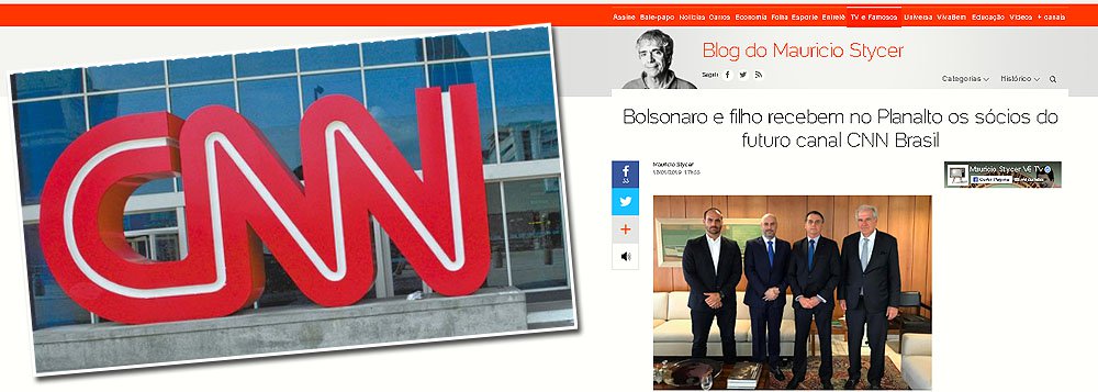Bolsonaro e filho recebem sócios da CNN Brasil em sua guerra contra a Globo