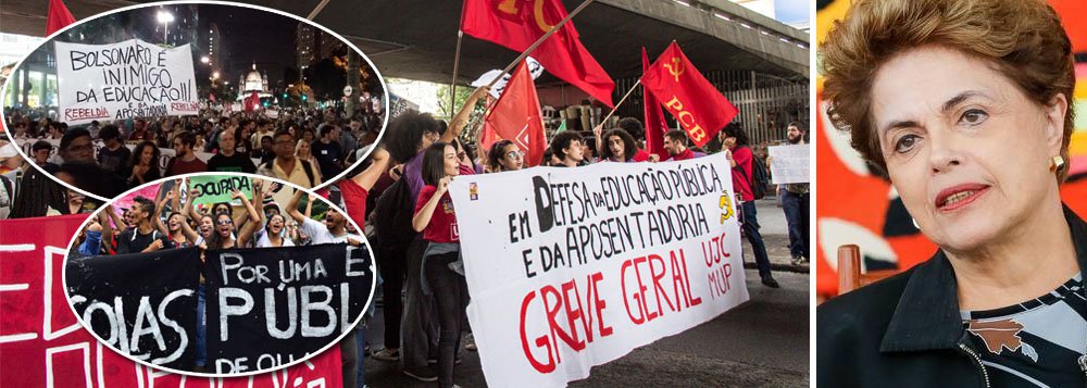 Dilma: polícia nas universidades é mais um motivo para ir às ruas