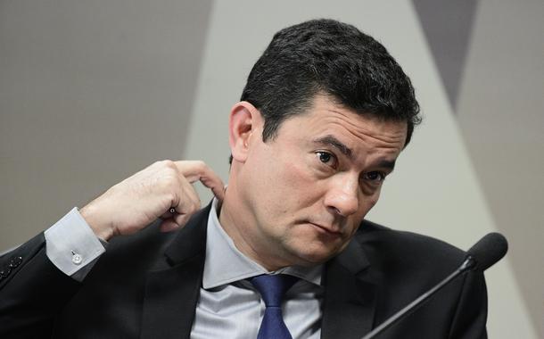 Ministro sergio moro na Comissão do Senado, em Brasília