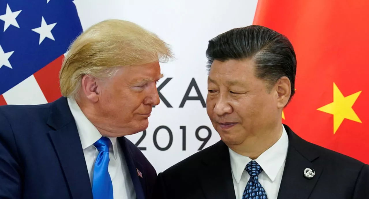 Donald Trump, dos Estados Unidos, e Xi Jiping, da China