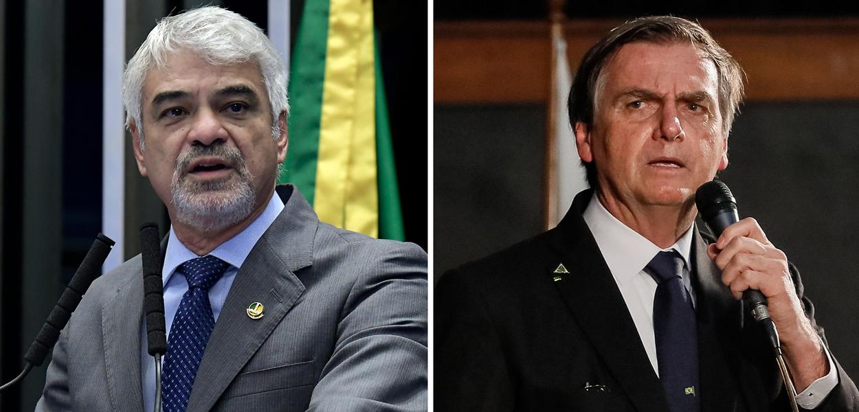 Humberto Costa e Jair Bolsonaro (Foto: Senado | PR) Humberto Costa e Jair Bolsonaro