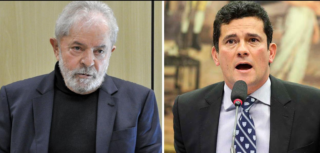 Luiz Inácio Lula da Silva (à esq.) e Sergio Moro