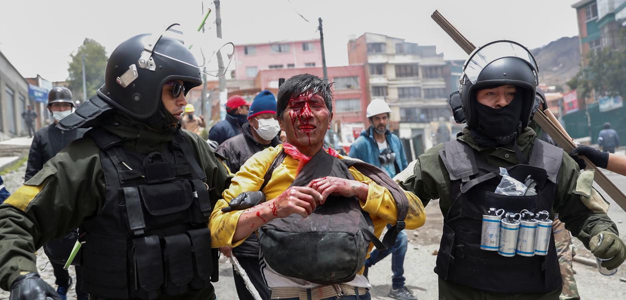 Protestos na Bolívia após golpe de Estado contra Evo Morales