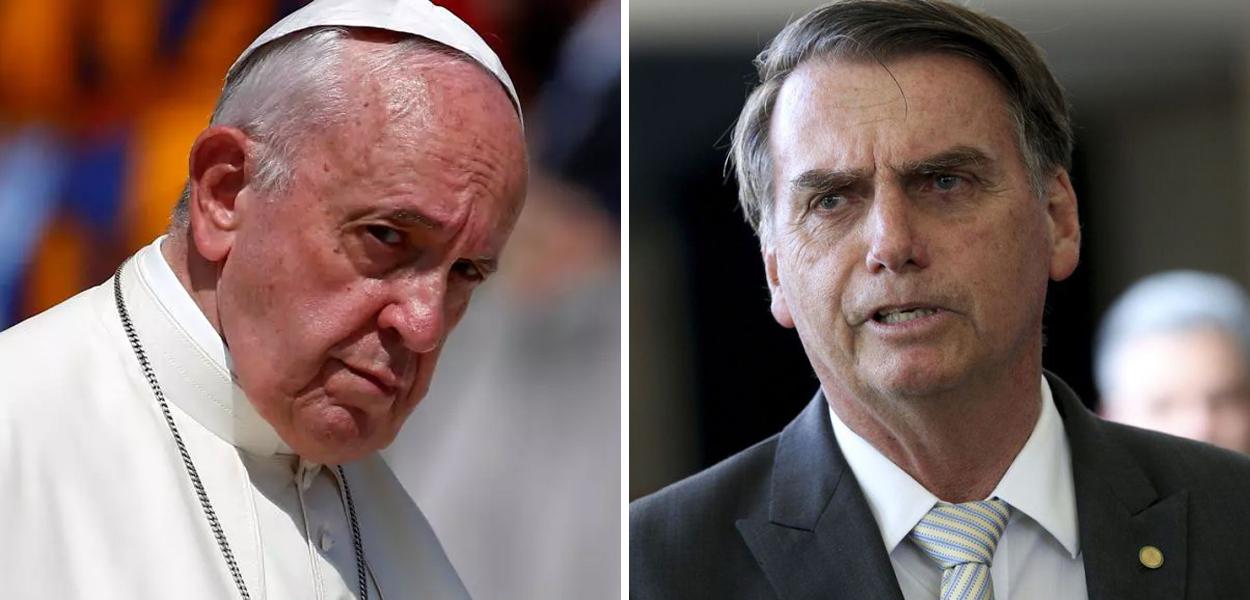 Papa Francisco e Jair Bolsonaro (Foto: Reuters | Agência Brasil) Papa Francisco e Jair Bolsonaro