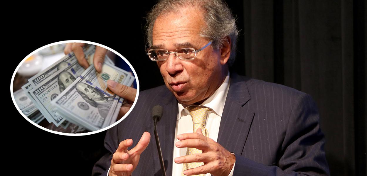 Dólar e o ministro da Economia, Paulo Guedes (Foto: Reuters | Wilson Dias/Agência Brasil) Dólar e o ministro da Economia, Paulo Guedes