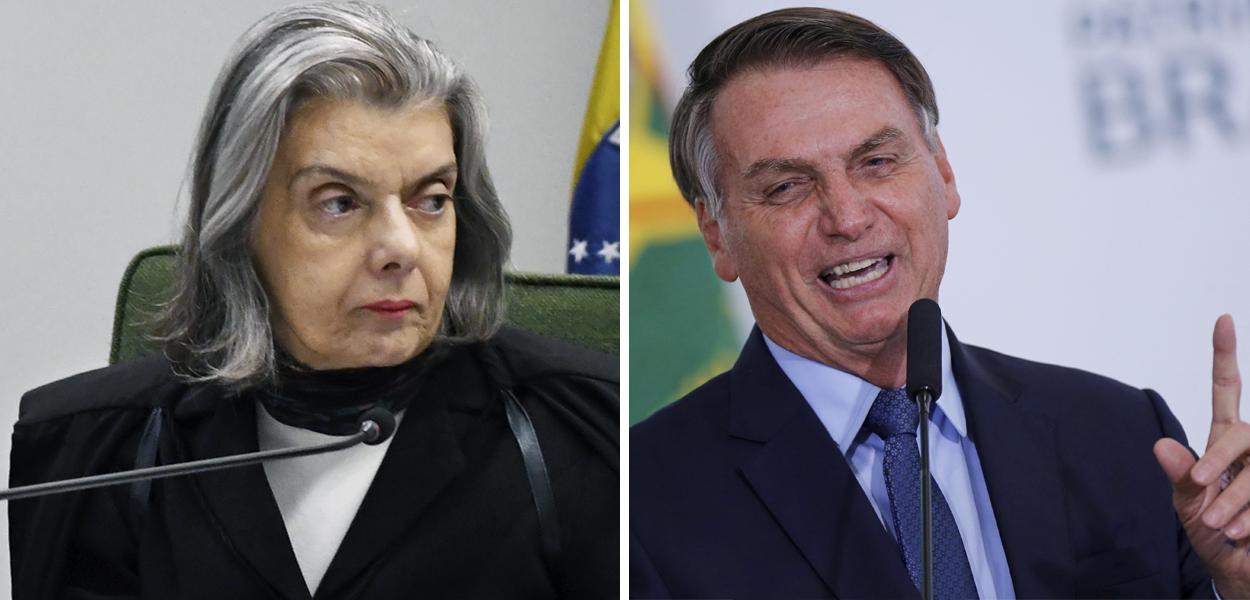 Cármen Lúcia e Jair Bolsonaro