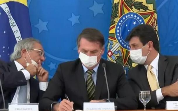 Paulo Guedes, Jair Bolsonaro e Luiz Henrique Mandetta