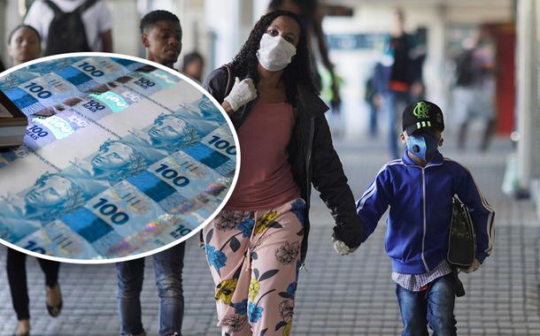 Pessoas caminham utilizando máscaras de proteção no Rio de Janeiro (RJ)