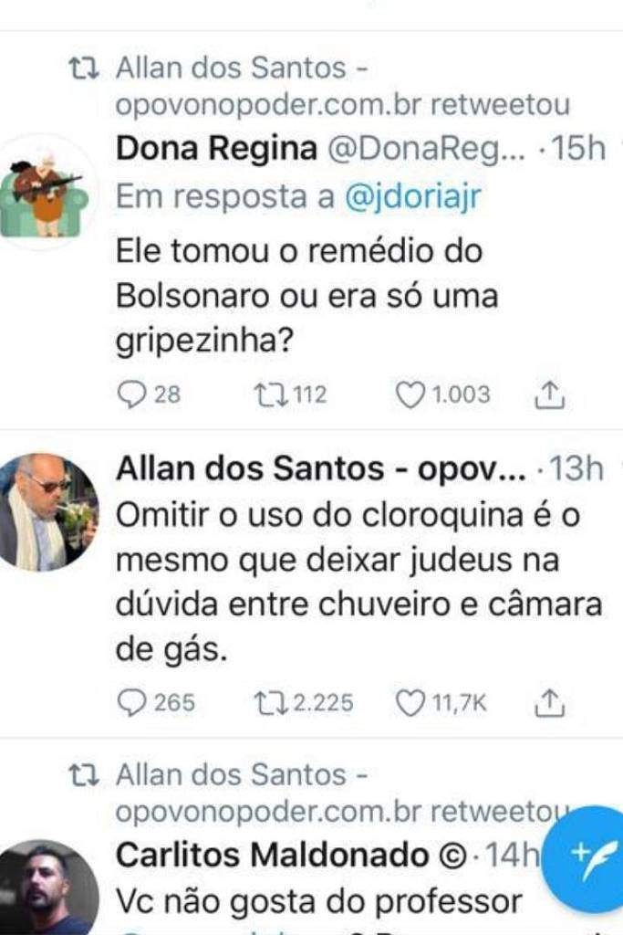 Tweets Allan dos Santos