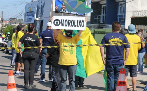 Bolsonarista em protesto
