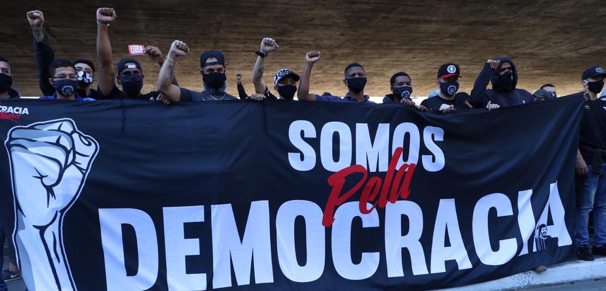 Somos pela democracia, protesto antifascista em São Paulo