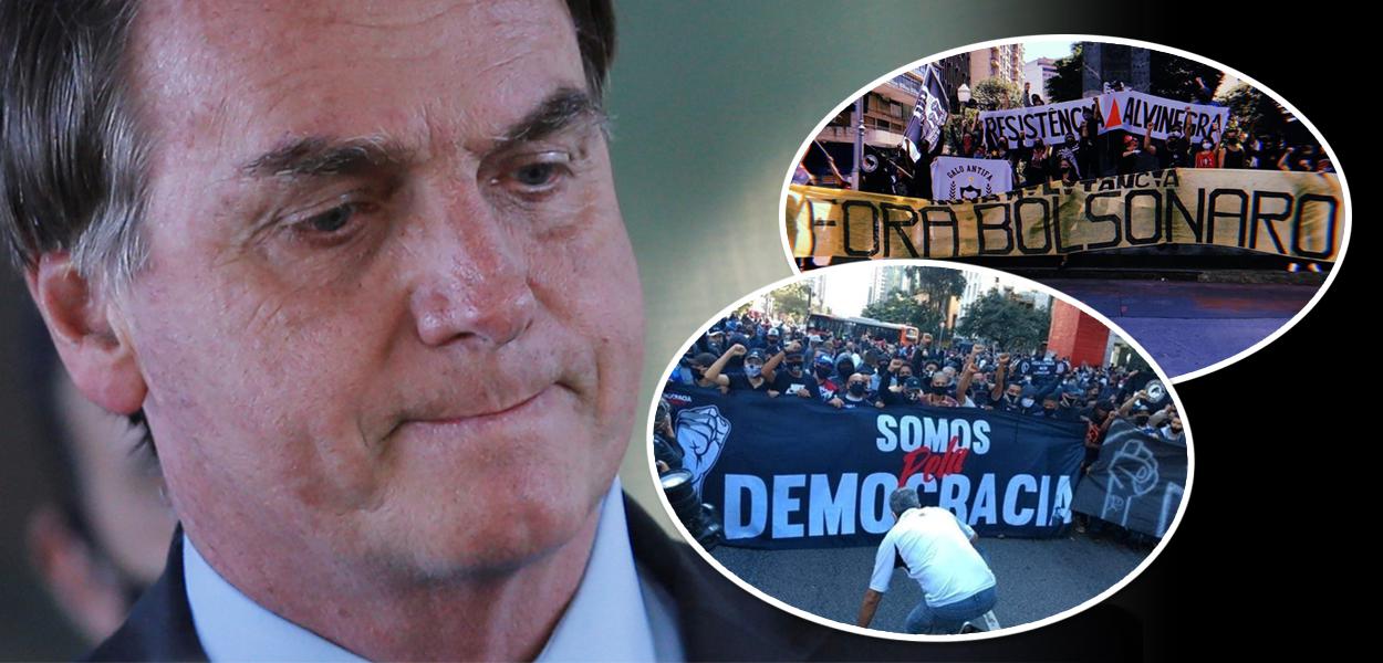 Jair Bolsonaro e manifestação de torcidas organizadas