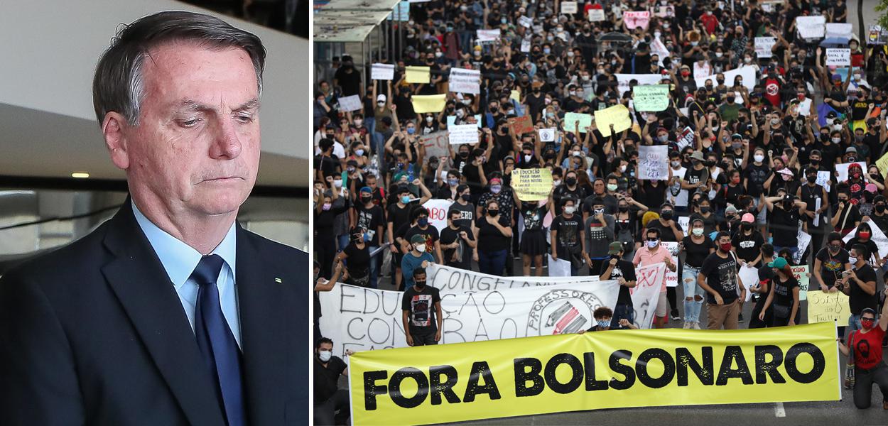Jair Bolsonaro e protesto contra ele