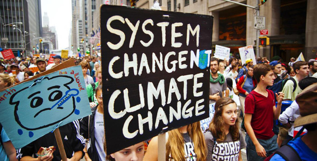 Mudança do sistema, e não mudança do clima