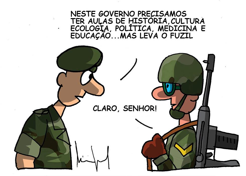 MILITARES NO GOVERNO - Miguel Paiva - Brasil 247