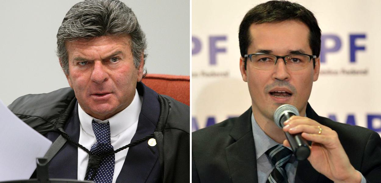 Ministro do STF Luiz Fux e Deltan Dallagnol (Foto: Nelson Jr./SCO/STF | José Cruz/Agência Brasil) Ministro do STF Luiz Fux e Deltan Dallagnol