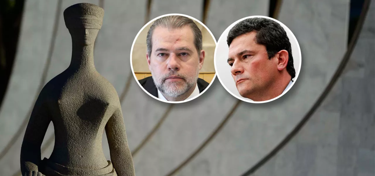 Fachada do STF, Ministro Dias Toffoli e Sérgio Moro