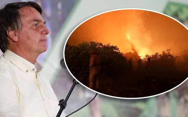 Jair Bolsonaro e queimada no Pantanal