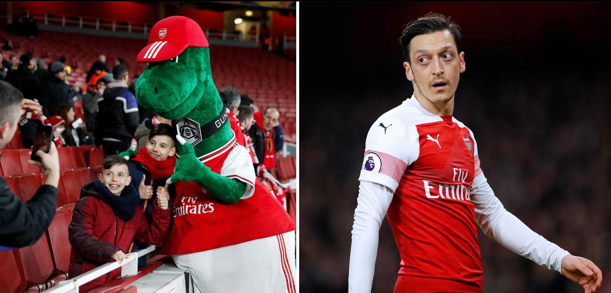 Mesut Özil salvou o mascote do Arsenal 