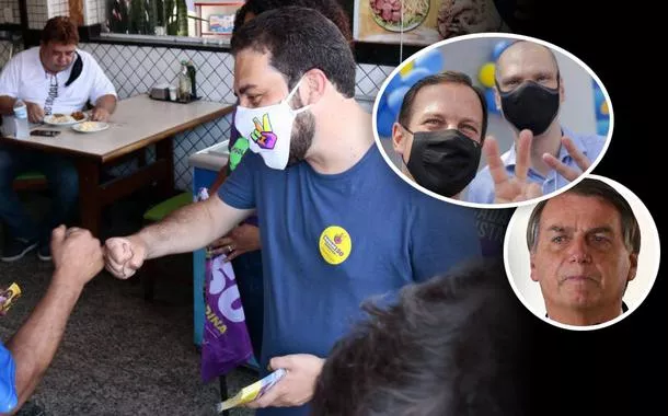 Boulos, Doria com Bruno Covas e Bolsonaro