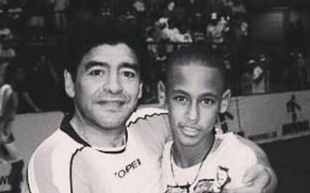 Diego Maradona e Neymar Jr.