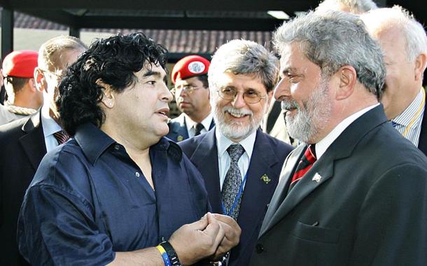 Maradona, Celso Amorim e Lula