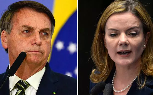 Jair Bolsonaro e Gleisi Hoffmann