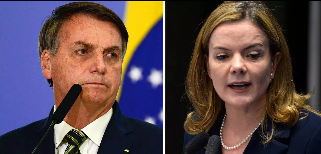 Jair Bolsonaro e Gleisi Hoffmann