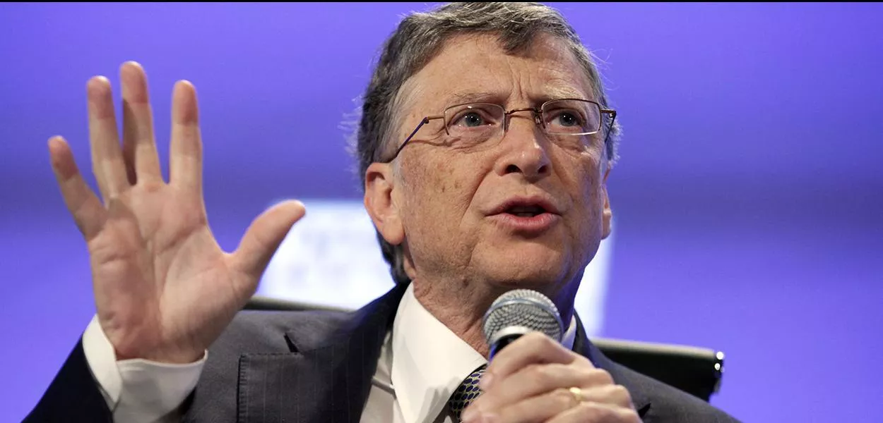 Bill Gates em evento, em 2021.