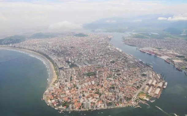 Vista panorâmica da Baixada Santista