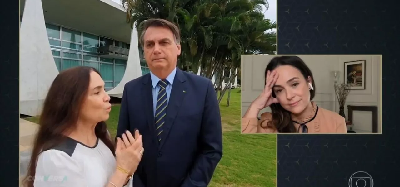 Regina Duarte, Jair Bolsonaro e Gabriela Duarte