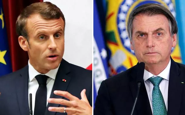 Emmanuel Macron e  Jair Bolsonaro