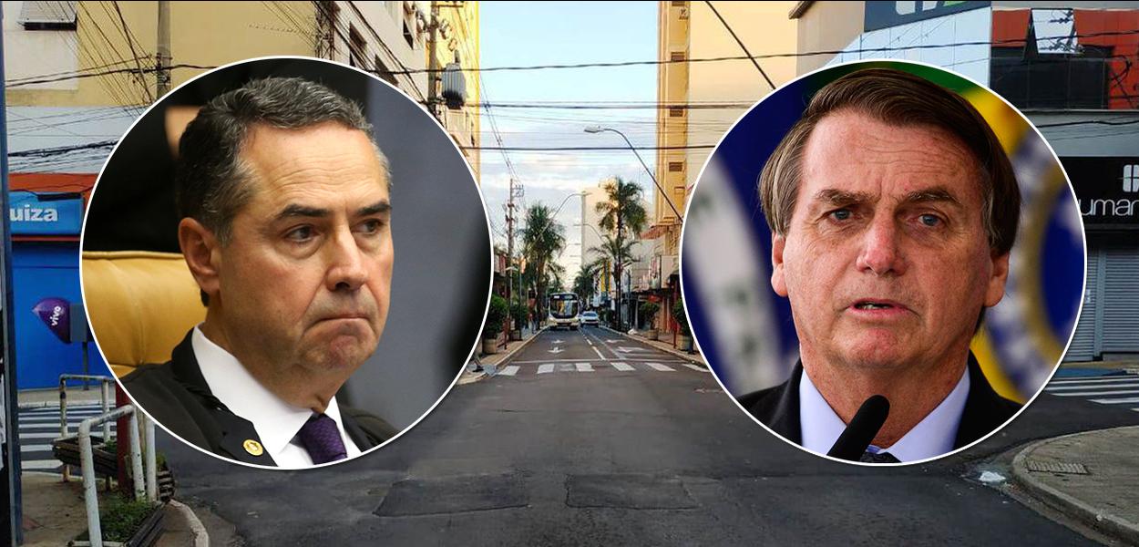 Luís Roberto Barroso e Jair Bolsonaro | lockdown