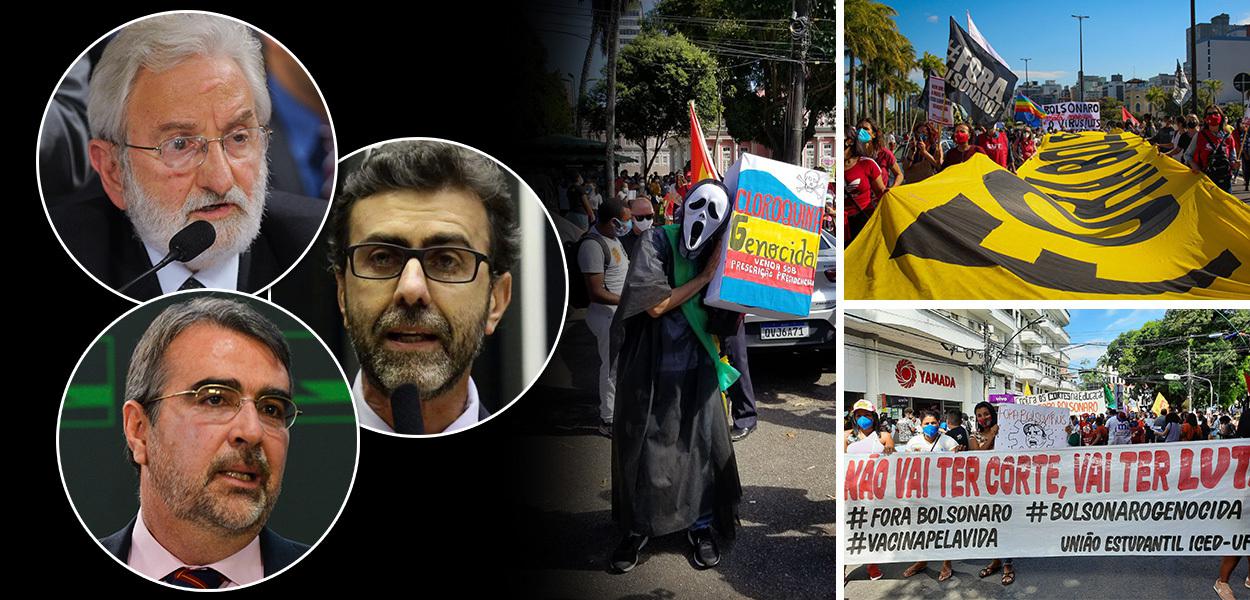 Deputados Ivan Valente (PSOL-SP), Henrique Fontana (PT-RS) e Marcelo Freixo (PSOL-RJ)