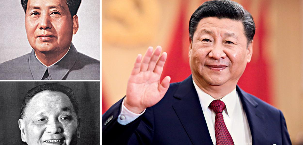 Mao Tsetung, Deng Xiaoping e Xi Jinping