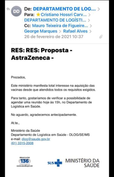 Compra vacina propina