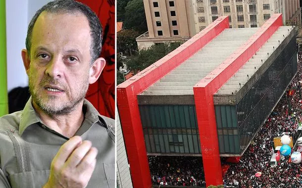 Breno Altman e manifestação de esquerda na Avenida Paulista