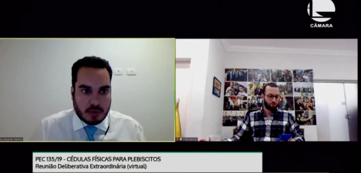 Paulo Eduardo Martins e Filipe Barros (Foto: Reprodução) Paulo Eduardo Martins e Filipe Barros